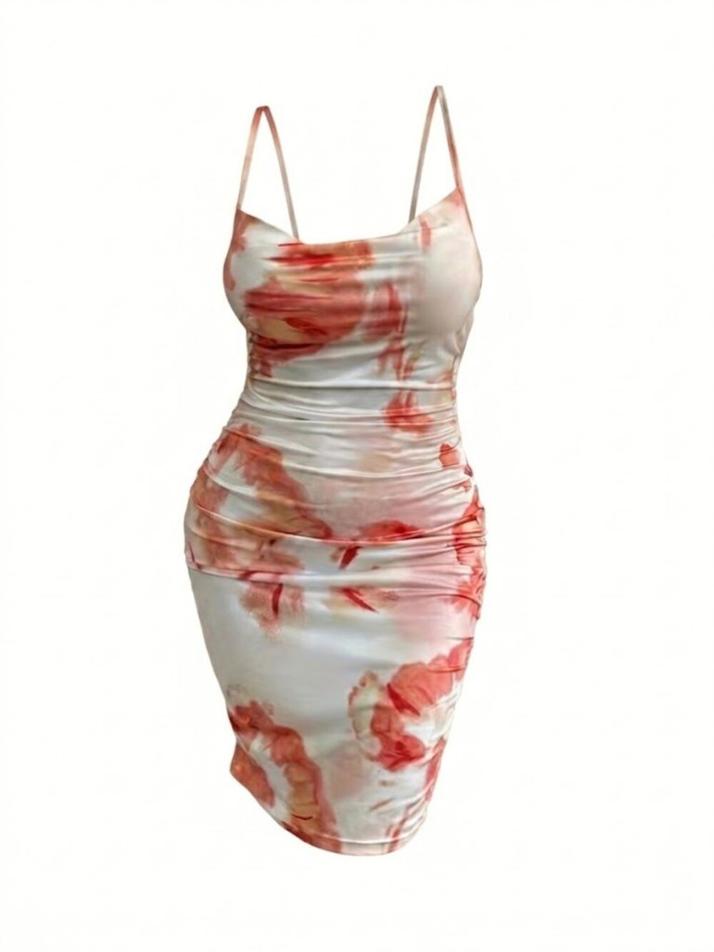 Chic Tie-Dye Bodycon Midi Dress - Women's Size M